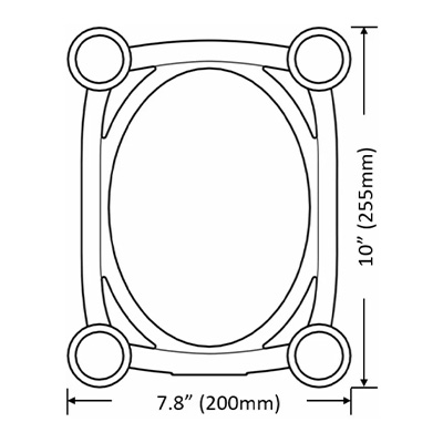 Dimensions des ISOACOUSTICS ISO-200